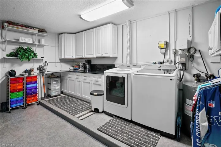 Inside Laundry Room with Storage