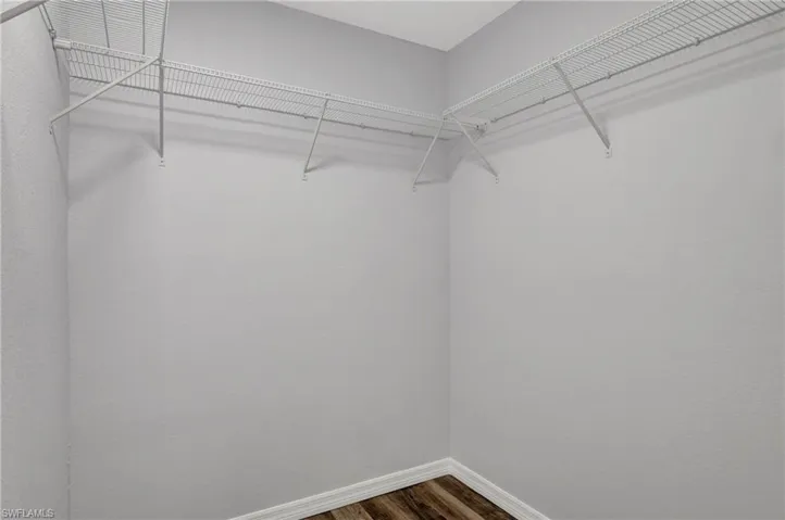 Spacious walk-in closet