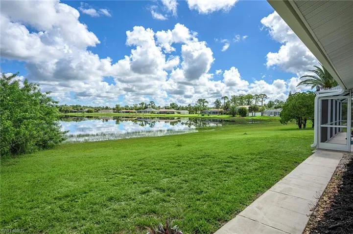View of yard featuring a water view