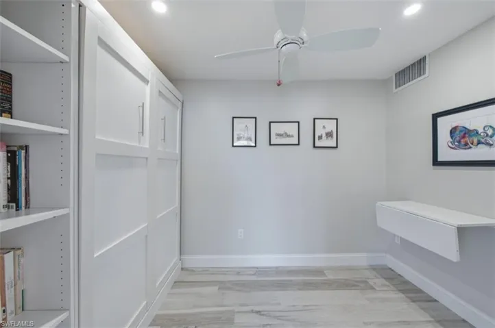 Custom built Den with full size Murphy bed