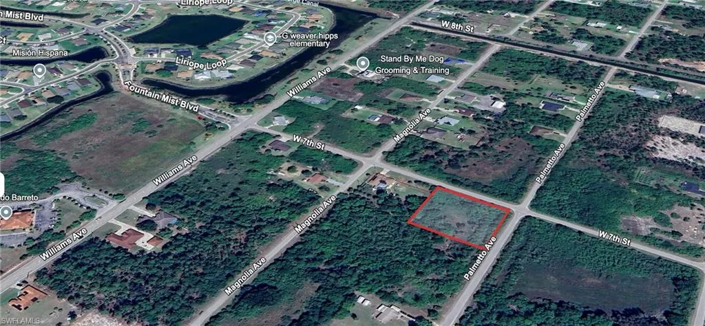 Aerial map of property and surrounding area