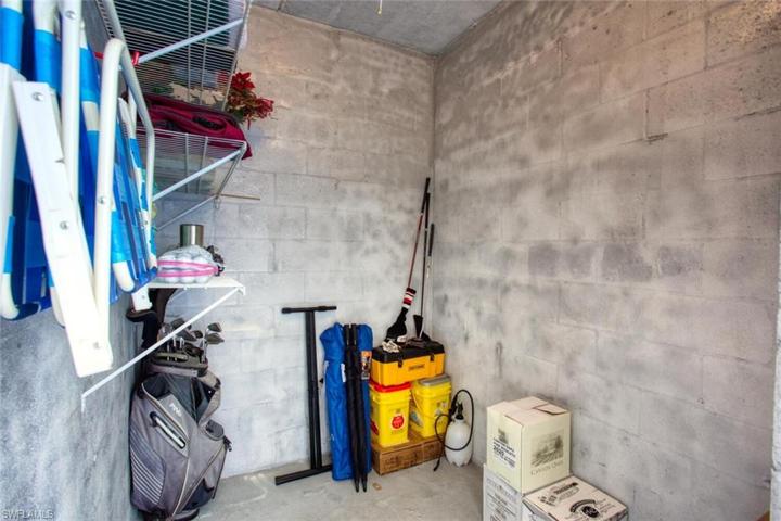 Storage closet outside condo door