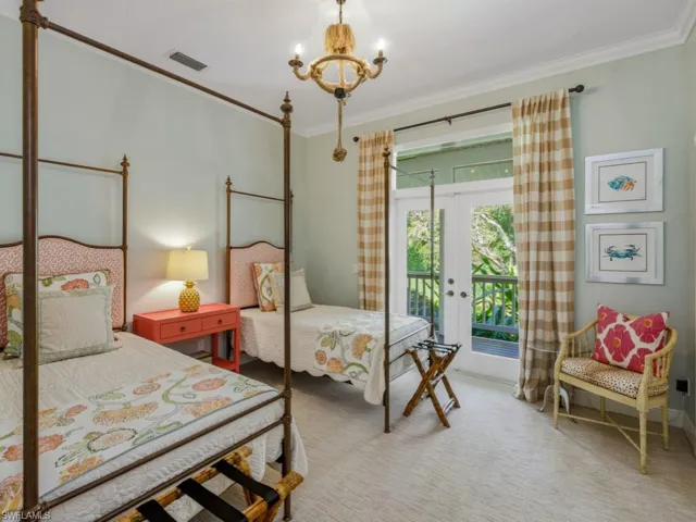 Bedroom With French Doors to the Front Lanai