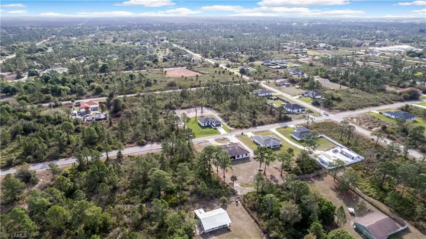 Aerial view of property's location