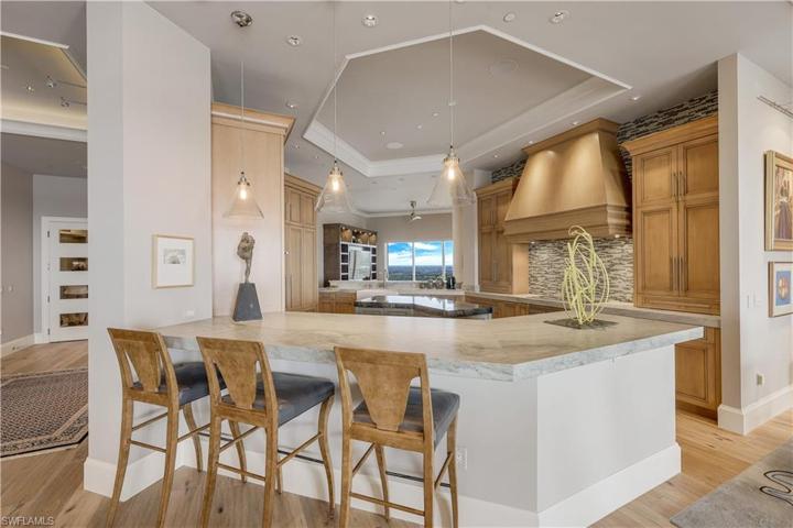 View of kitchen from living area.