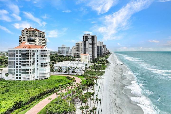 Beach House to the left, Penthouse 2 is top center.  View facing South towards Park Shore.