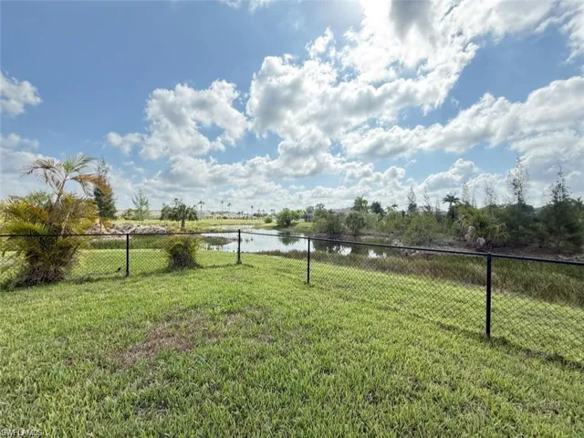 View of yard featuring a water view