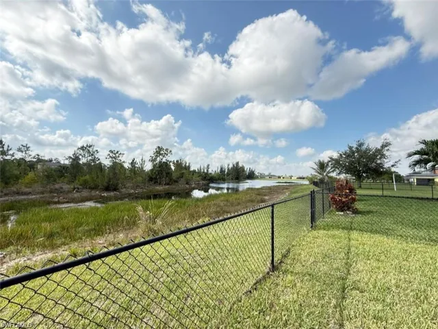 View of yard featuring a water view