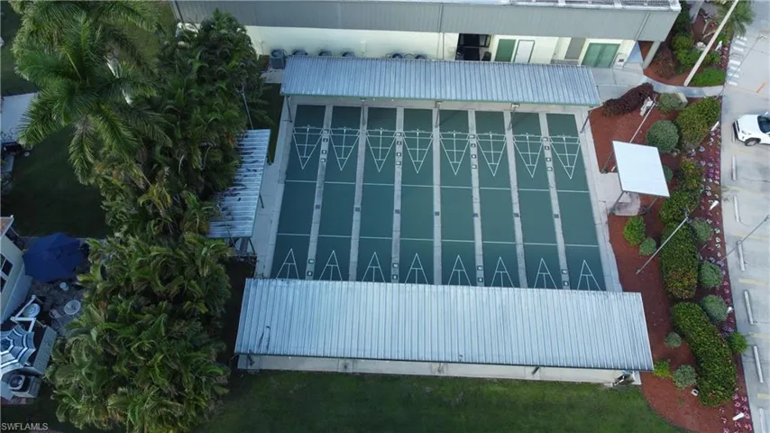 View of bird's eye view of shuffleboard