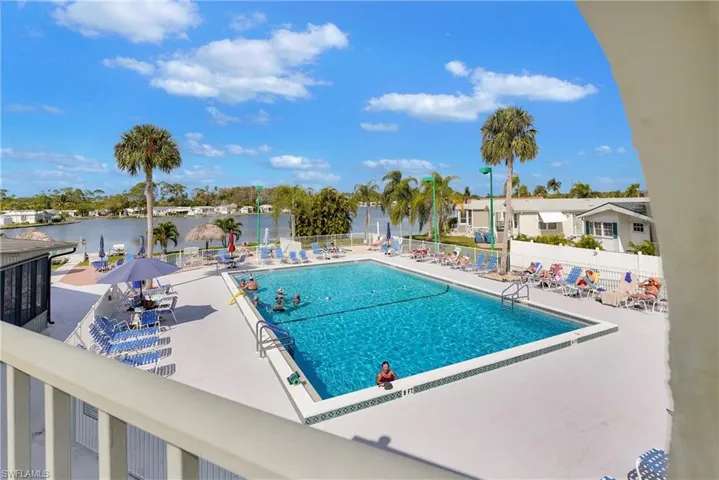 View of pool with spa