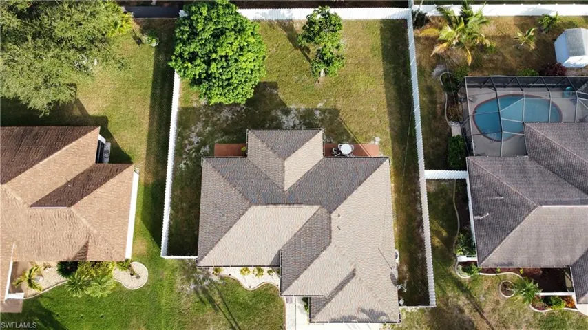 Bird's eye view of a pool