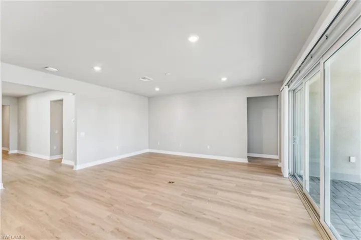 Spare room featuring light hardwood / wood-style flooring