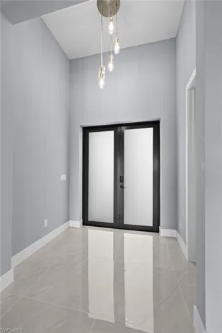 View of tiled spare room