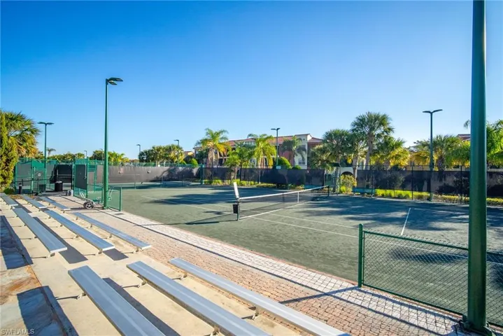 View of tennis court