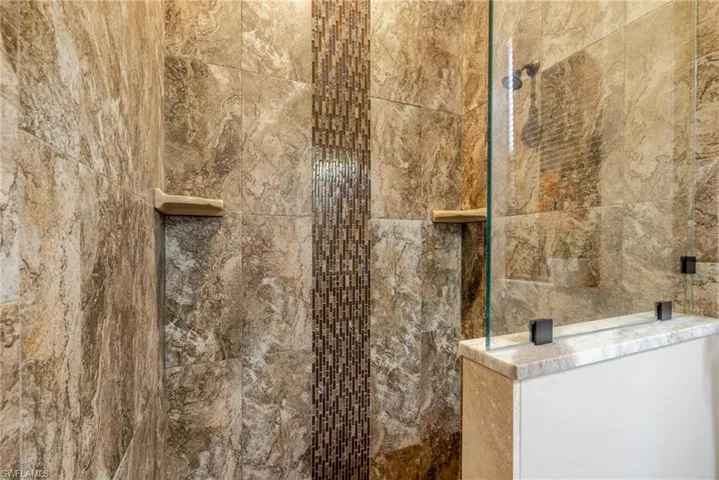 Bathroom with walk in shower