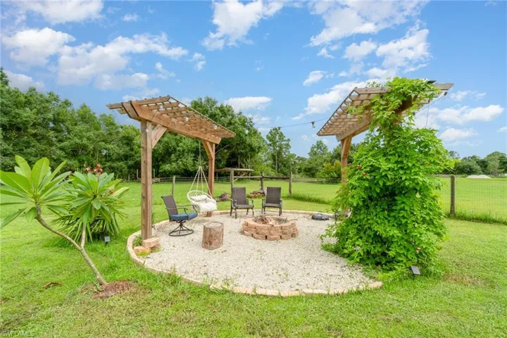 Fire pit seating area