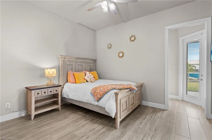 Third bedroom has attached bathroom that also exits to pool area