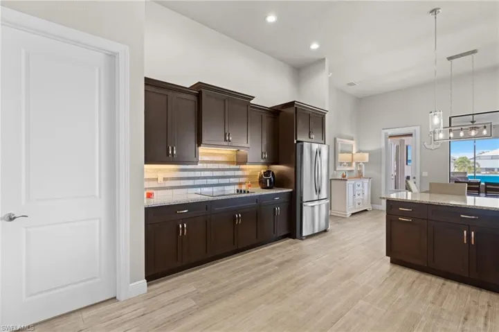 Task lighting featured in the kitchen