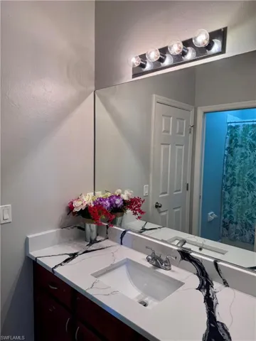 Bathroom featuring vanity