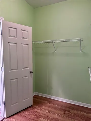 Spacious closet featuring light wood-type flooring
