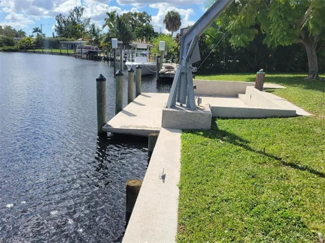 The canal and recently pressure cleaned seawall