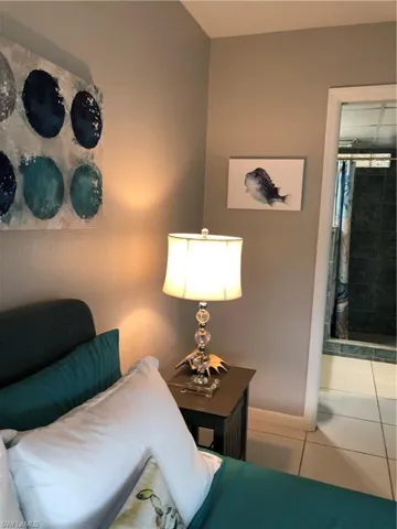 View of tiled bedroom