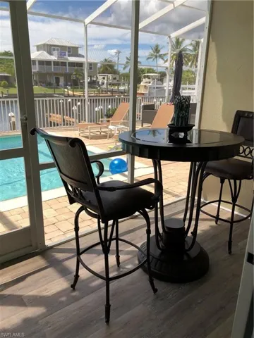 View of sunny lanai