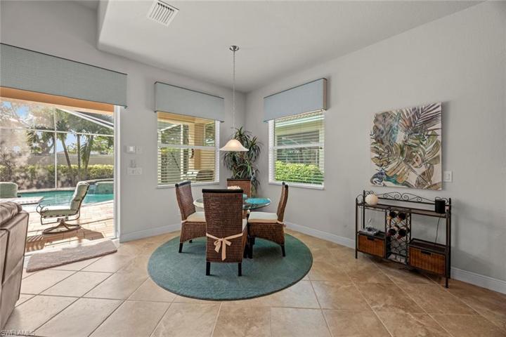 Enjoy the light bright breakfast area
