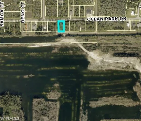 Map / location featuring property boundaries highlighted