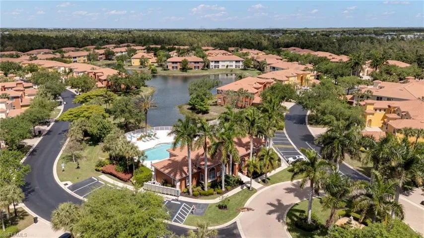 Aerial perspective of suburban area