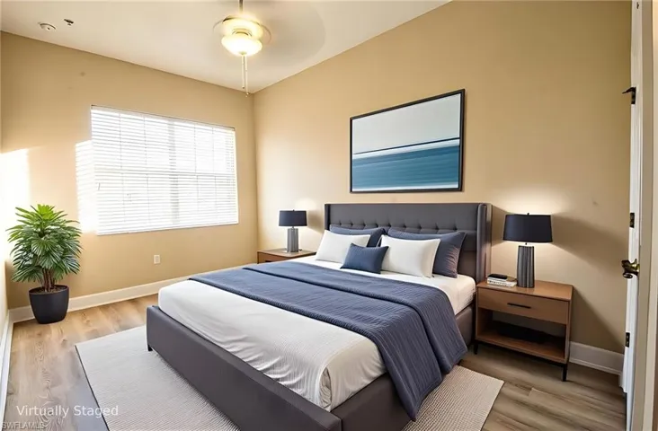 Virtually staged Bedroom 3