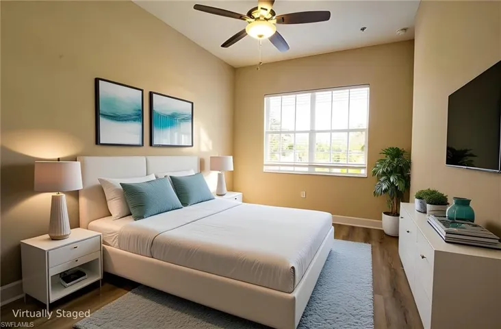 Virtually staged Bedroom 2