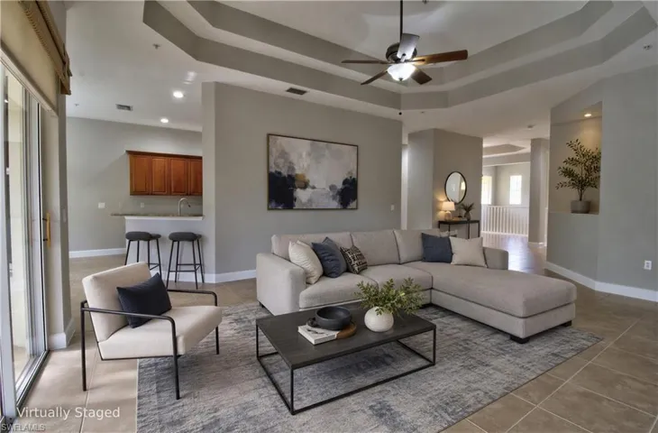 Virtually staged Great Room