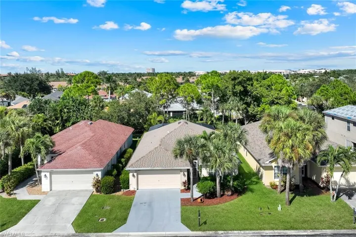 Aerial view of residential area