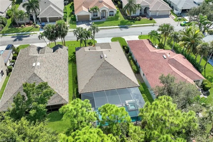 Aerial view of residential area