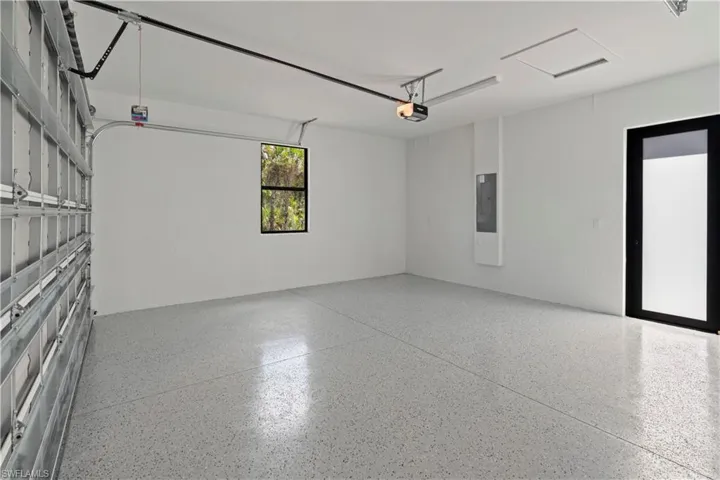 Garage with electric panel