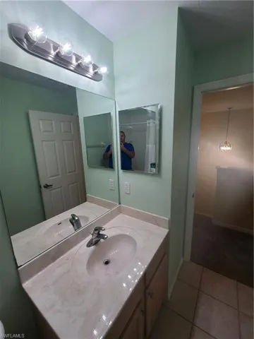 Upstairs bathroom vanity