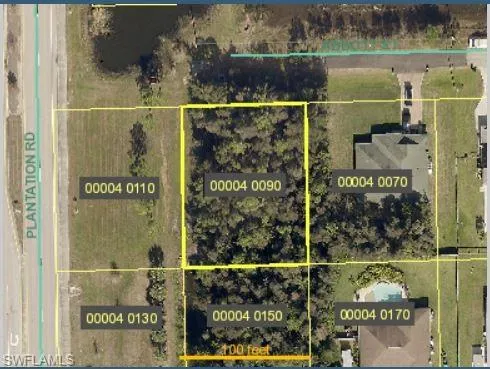 Aerial map of property and surrounding area