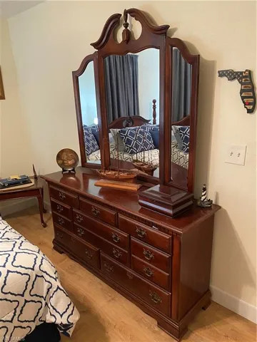 Bedroom featuring light wood-type flooring