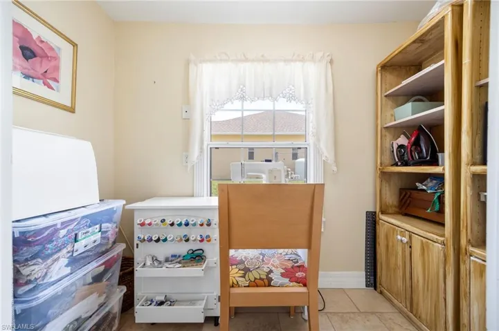 Sewing room or large closet off of Family room