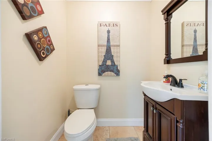 Half bath off of Family room