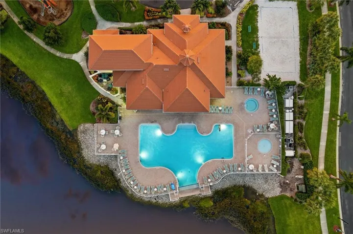 Birds eye view of property