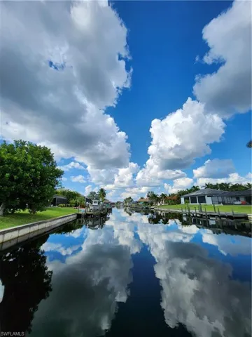 View of water from boat dock.