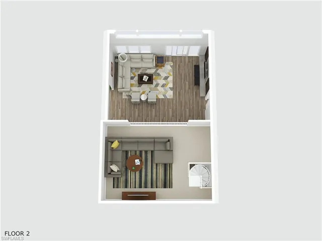 The upper level loft is an oasis of comfort offering an additional layer of living space that overlooks main level living area