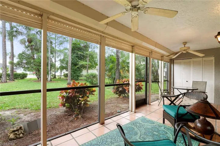 Large storm protected lanai has additional storage closet