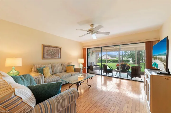 Living area with slider access to lanai