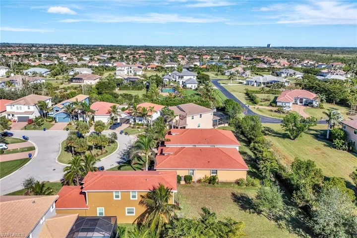 Birds eye view of property