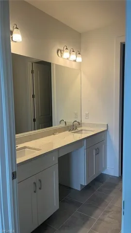 Primary bathroom with dual-sinks