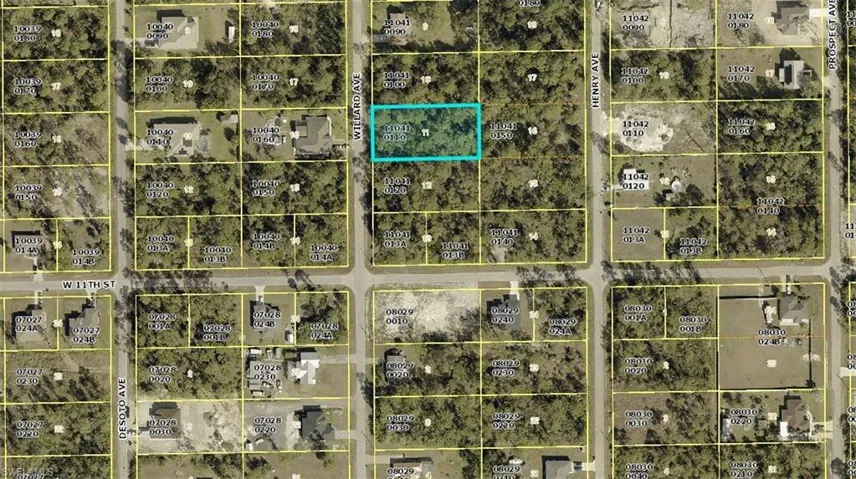 Map / location featuring property parcel outlined