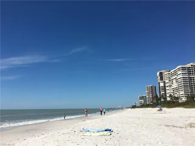 Water view with a beach view